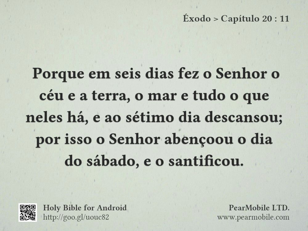 Éxodo, Capítulo 20:11